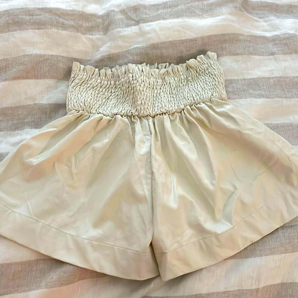 Vegan leather shorts